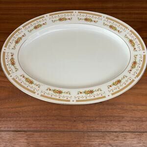 Crescent China Ranmaru Hastings Rust 5780 - 12" Oval Serving Platter Japan
